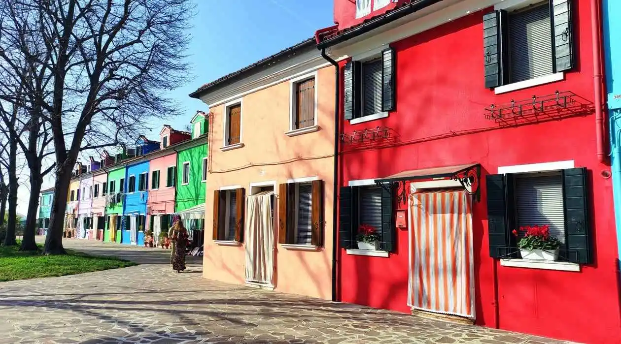 The colourful houses of Burano.