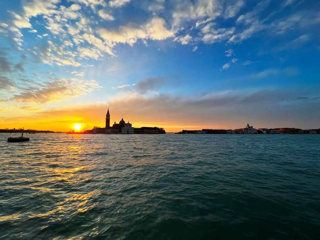 Island of San Giorgio Maggiore at sunset