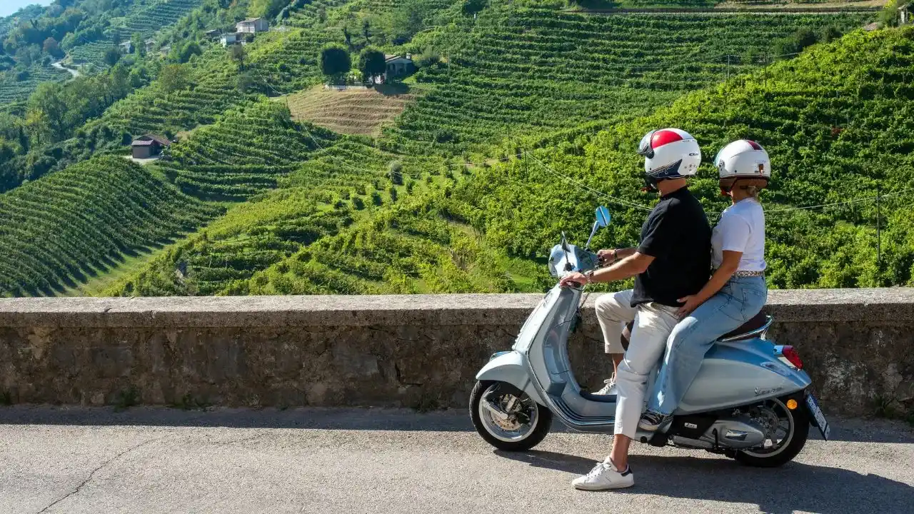 Vespa Rent Vespa tour of the Prosecco Hills in Italy